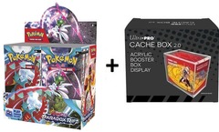 MINT Pokemon SV4 Paradox Rift Box PLUS Acrylic Ultra Pro Cache Box 2.0 Protector
